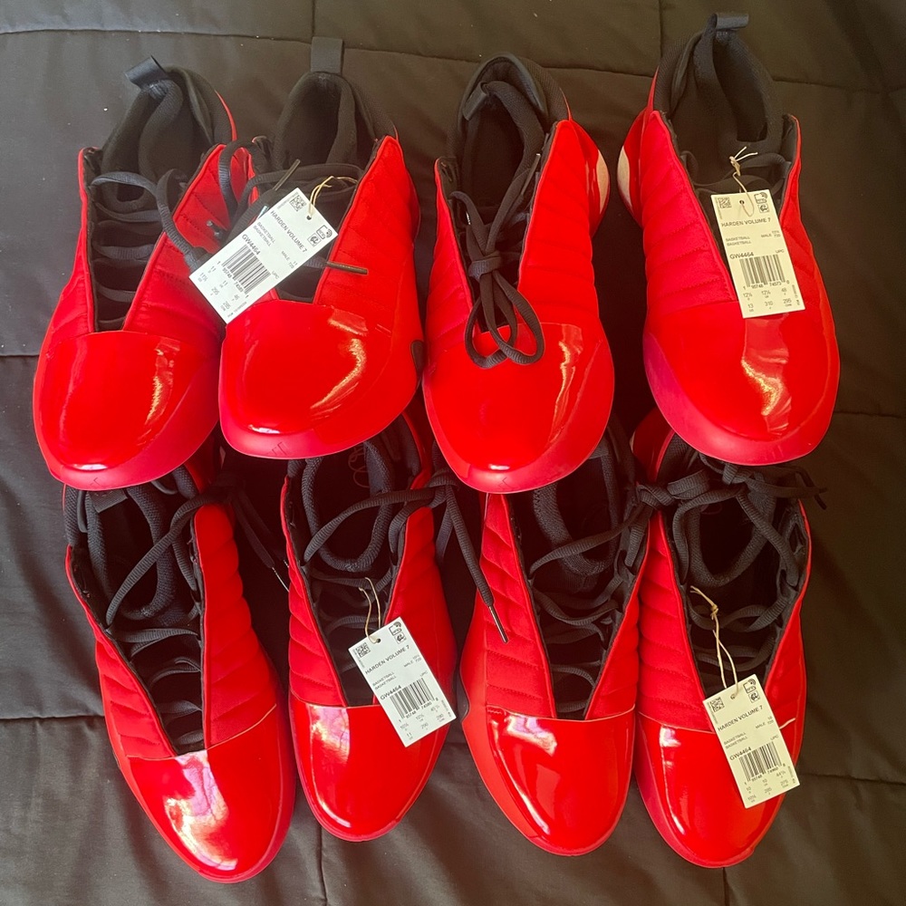 Adidas Harden vol 7 Scarlet Red sizes 10.5, 11  (11.5, 13 SOLD